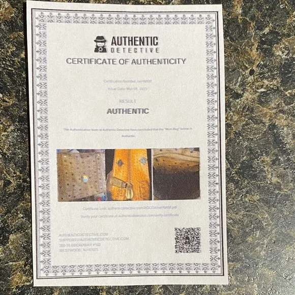 MCM Brown/Black  Leather Keychain Pouch - Picture 4 of 4